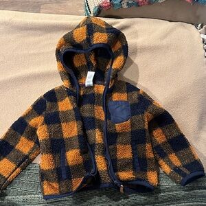 Little Me Navy and Orange Fleece Jacket